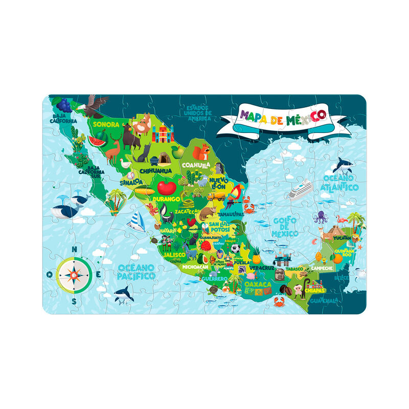 Rompecabezas Gigante para Ni&ntilde;os del Mapa de M&eacute;x... image number null