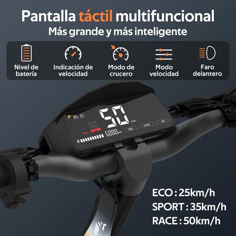 Scooter El&eacute;ctrico Honey Whale H2 Gris image number null