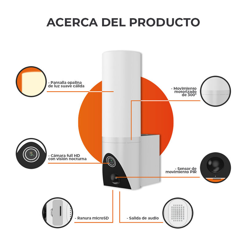 C&aacute;mara de Monitoreo con L&aacute;mpara Inteligente Wi-... image number null