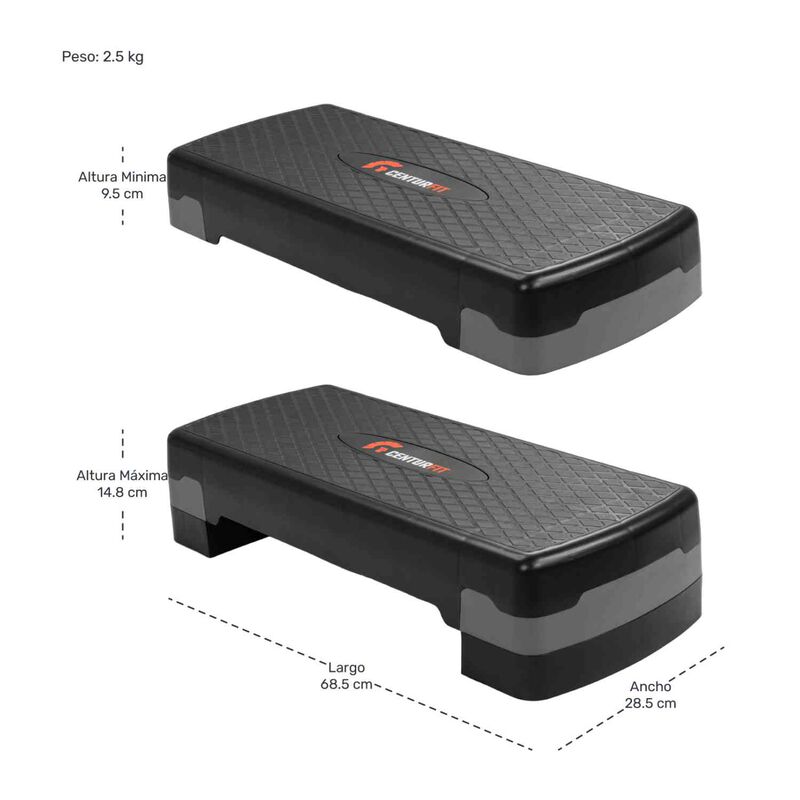 Step Banco Aerobics Fitness Crosfit 9.5 A 15 cm... image number null