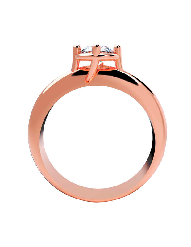 Anillo de Compromiso en Oro de 10K con Circonia... image number null