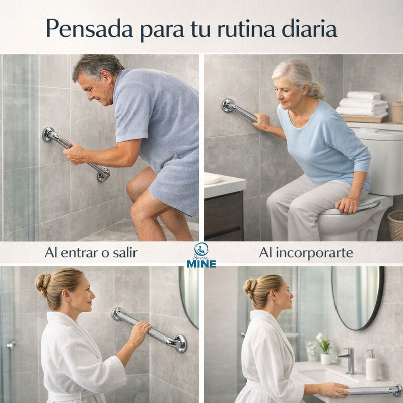 Barra Seguridad Para Ba&ntilde;o 24" (60cm) En Acero I... image number null