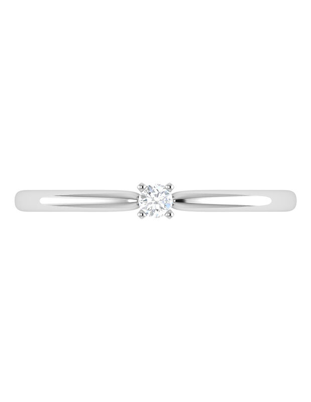 Solitario De Oro Blanco 14k Con 5pts De Diamant... image number null