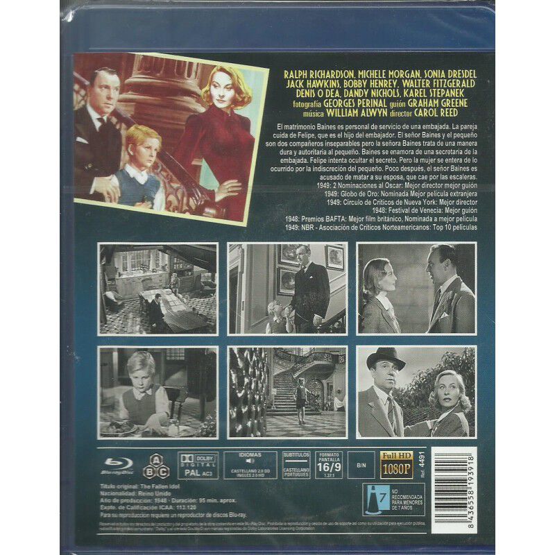 El &Iacute;dolo Ca&iacute;do [blu-ray] (1948) The Fallen Idol image number null