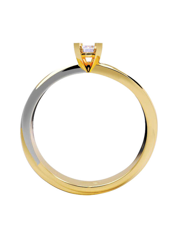 Anillo de Compromiso en Oro de 10K con Circonia... image number null