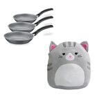 Combo Juego de Sartenes Tramontina Turim Gris + Bocina Peluche Gato Fussion END