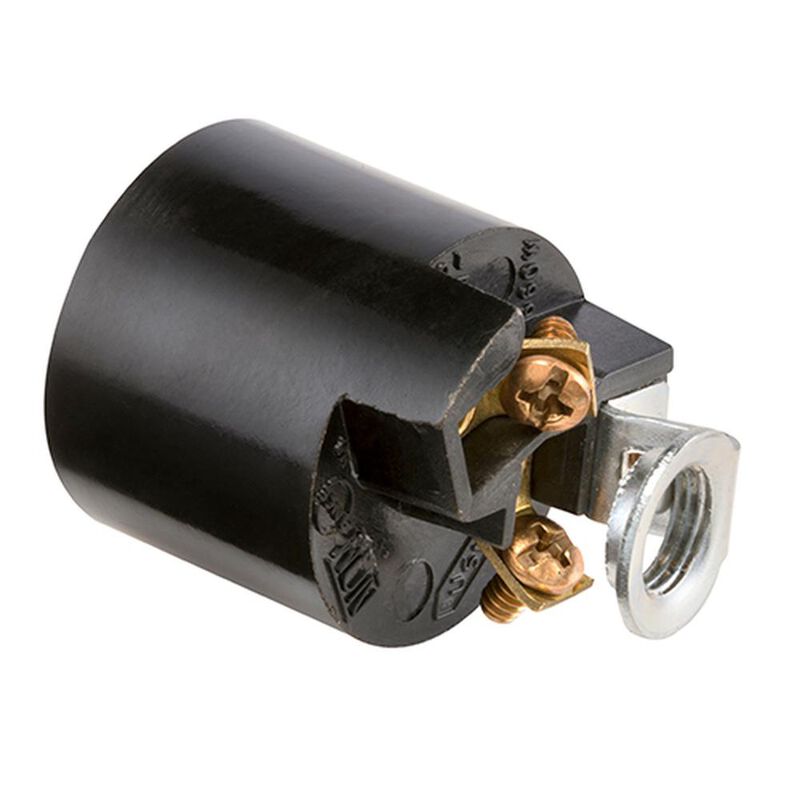 Portal&aacute;mpara de baquelita para candil con niple... image number null