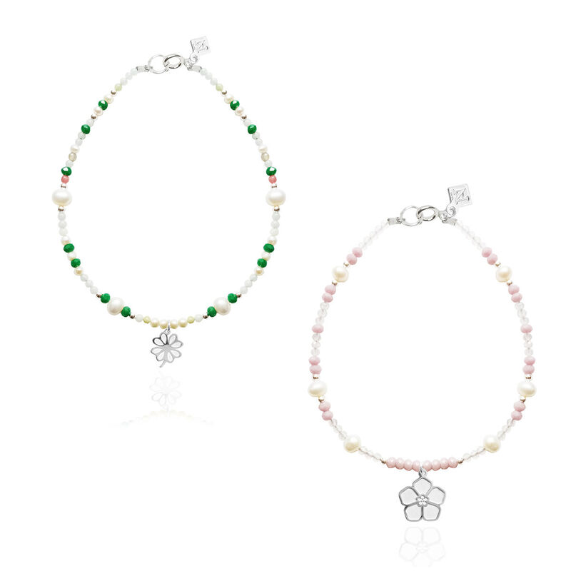 Set de Pulseras Suerte Petunia y Tr&eacute;bol de Plat... image number null