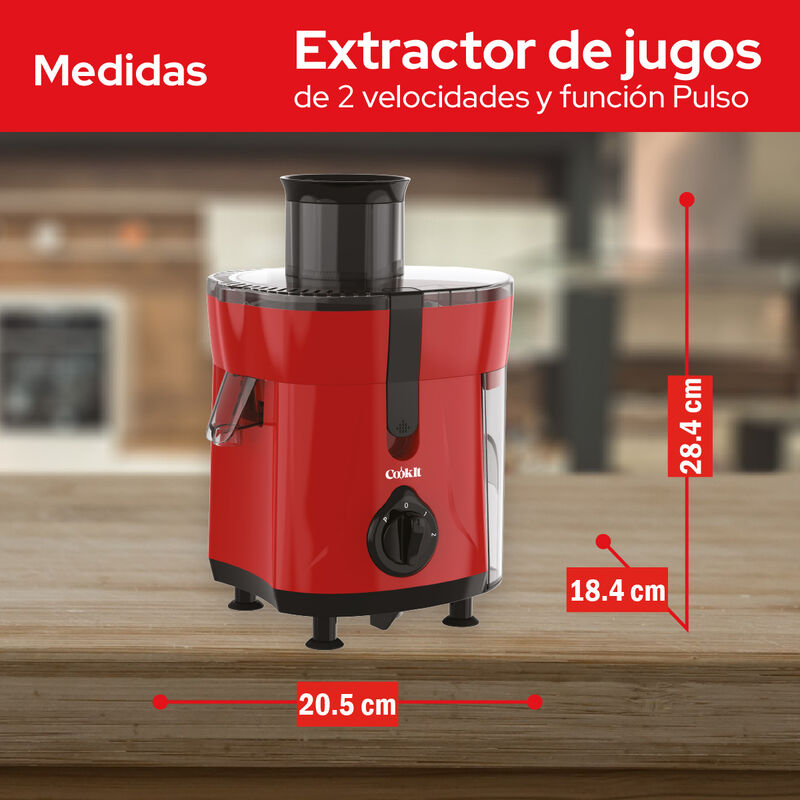 Extractor De Jugos El&eacute;ctrico Cookit Cj12 600w 2... image number null