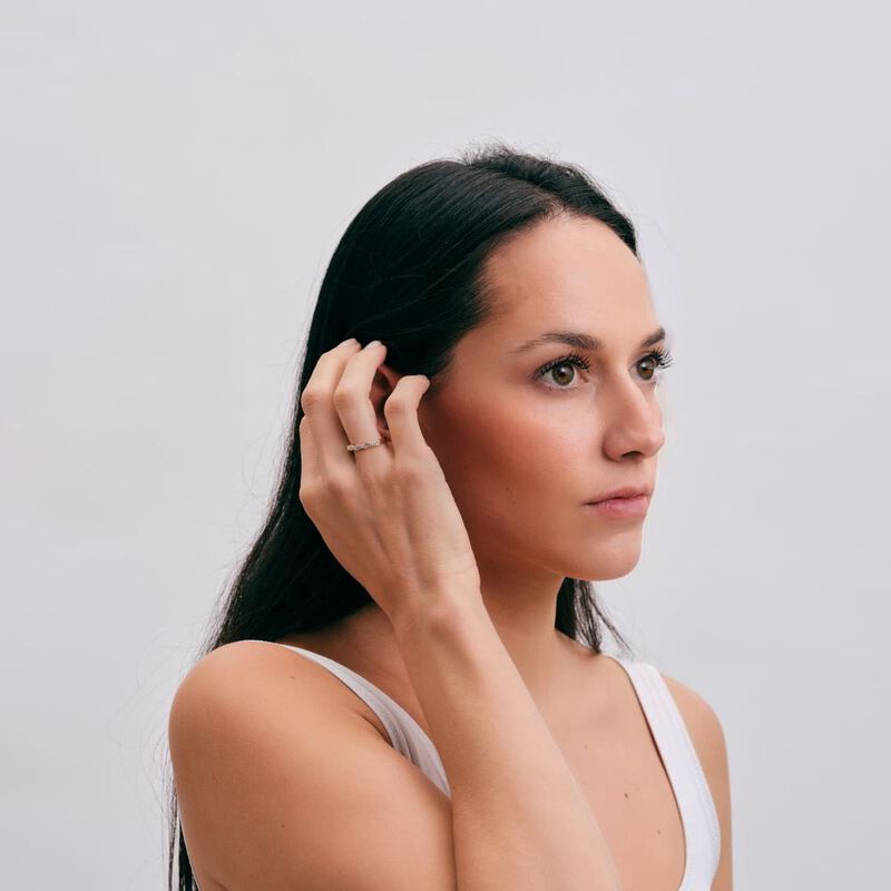 Anillo de Compromiso LuckyLy Aura Ba&ntilde;o de Oro R... image number null