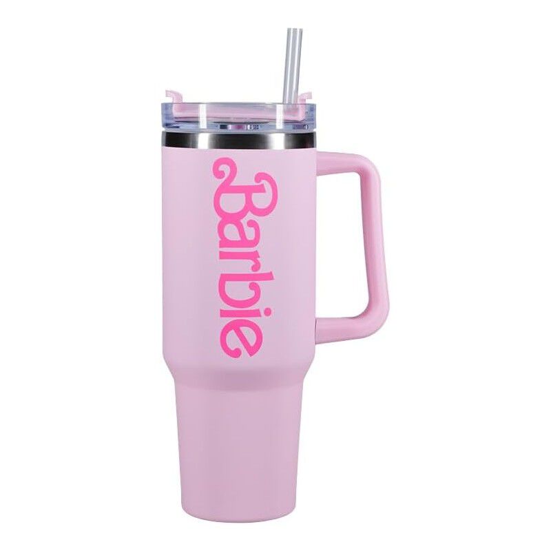 Vaso termo XL con logo de Barbie con pajita Sof... image number null