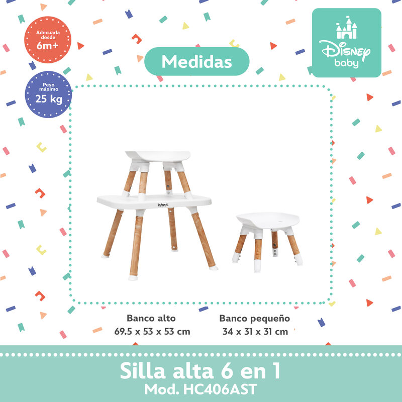 Silla Alta Periquera Para Bebe Mila 6 En 1 Aloh... image number null