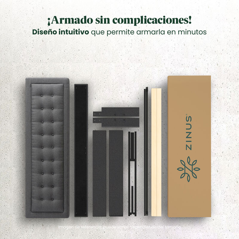 Zinus Dachelle | Base De Cama Queen Con Cabecer... image number null