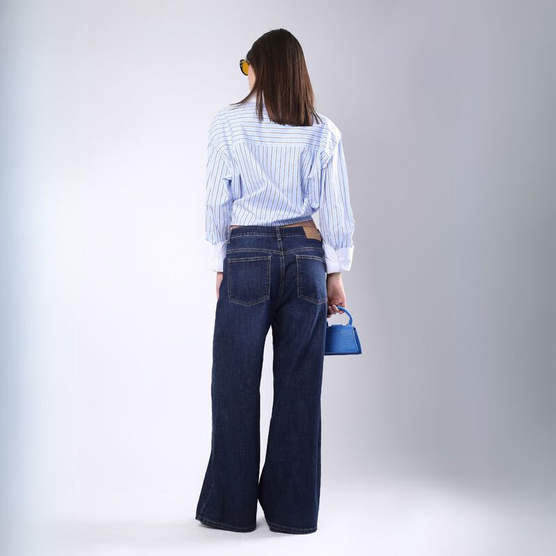 Pantal&oacute;n Wide Leg Mujer Savi Jeans Mezclilla Ti... image number null
