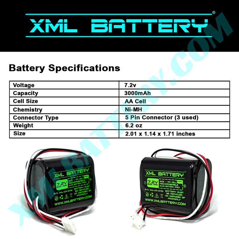 Bater&iacute;a Xml Ni-mh De 7,2 V 3000 Mah Para Irobot... image number null