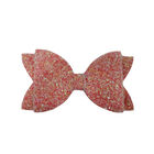 Broche Con Moño Para Cabello Glitter Party Coral
