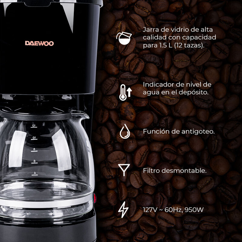 Cafetera Daewoo 12 tazas filtro reutilizable ja... image number null