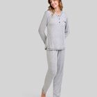 Pijama Gris Vigore con Botones Gris