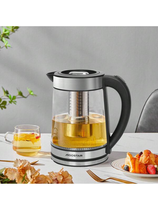 Aigostar Tetera El&eacute;ctrica de Vidrio Con Infusor... image number null