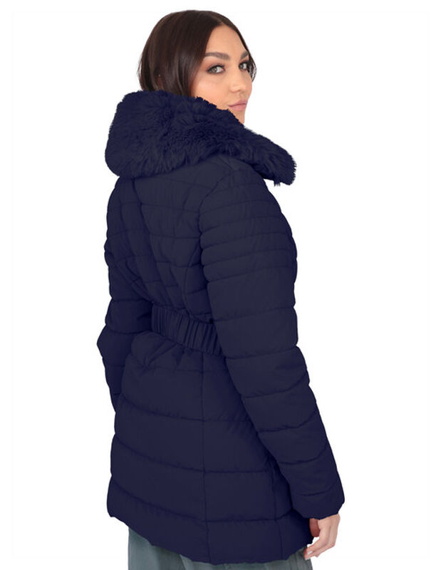 Chamarra Cazadora Cuello Aborregado Mujer Azul ... image number null