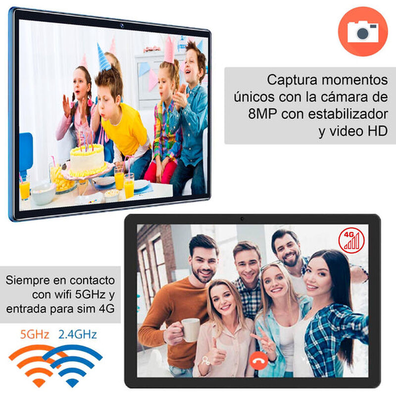 Tablet Vak 98x 10' Octacore 64gb Doble Sim 4g A... image number null