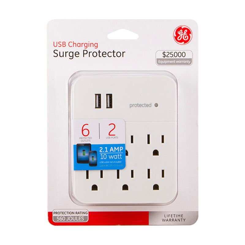 Multicontacto Pared 6 Ac + 2 Usb image number null
