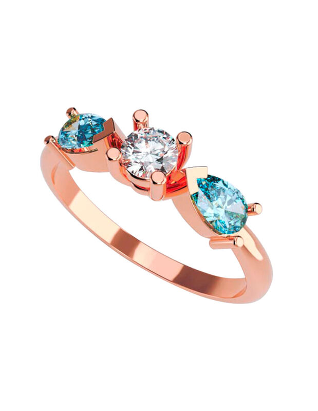 Anillo de Compromiso de 14K con Circonia Talla ... image number null