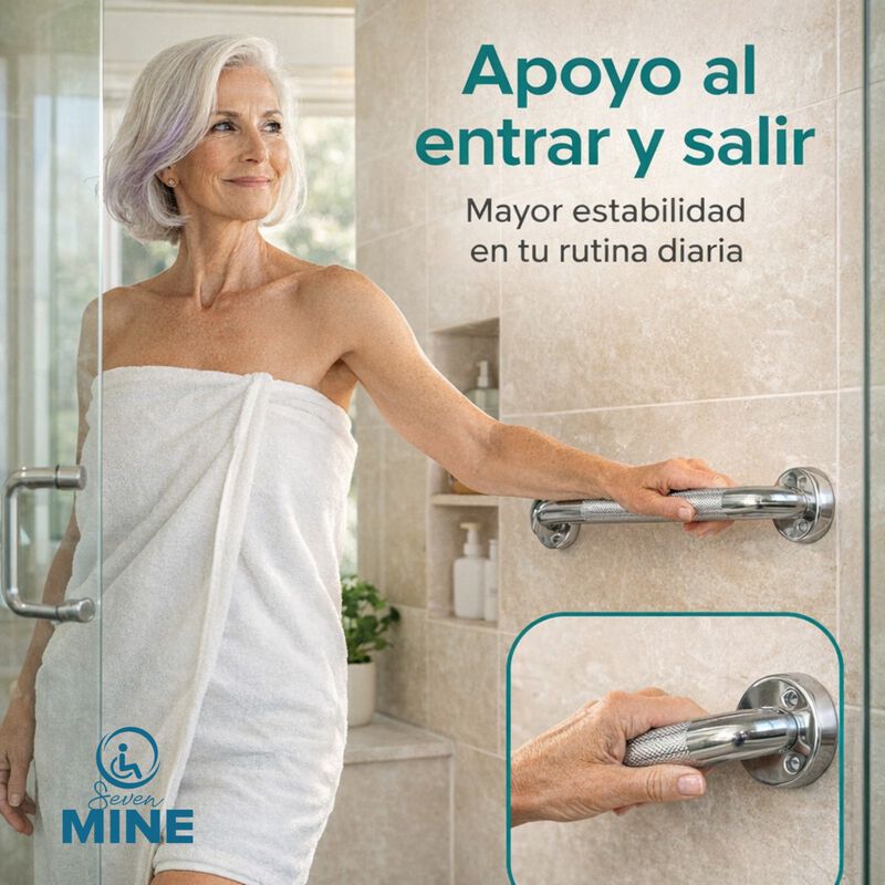 Barra Seguridad Para Ba&ntilde;o 24" (60cm) En Acero I... image number null