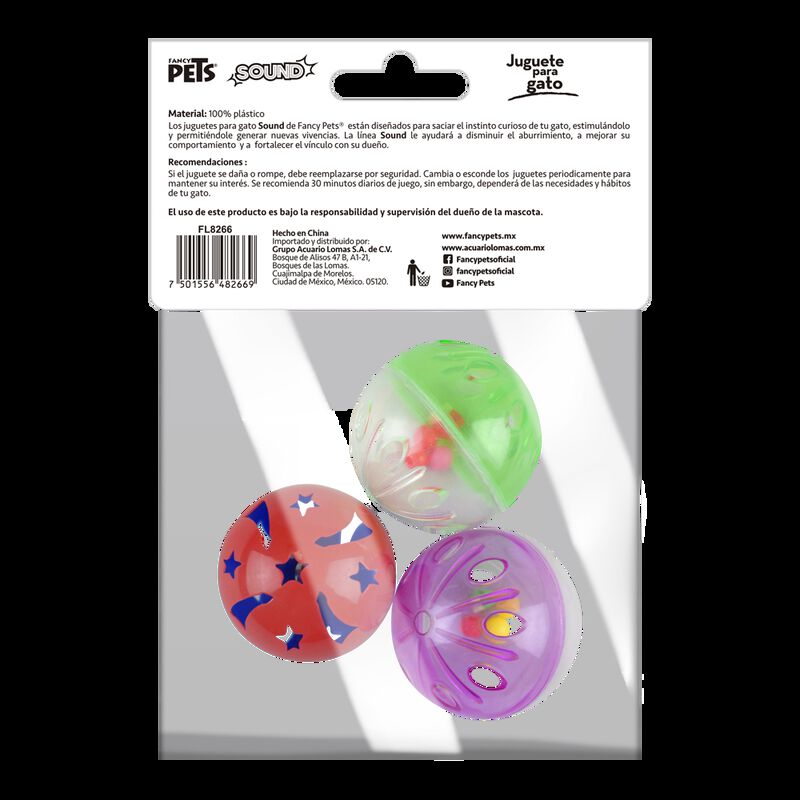 Fancy Pets Set De Juguete Sound Pelotas Enjaula... image number null