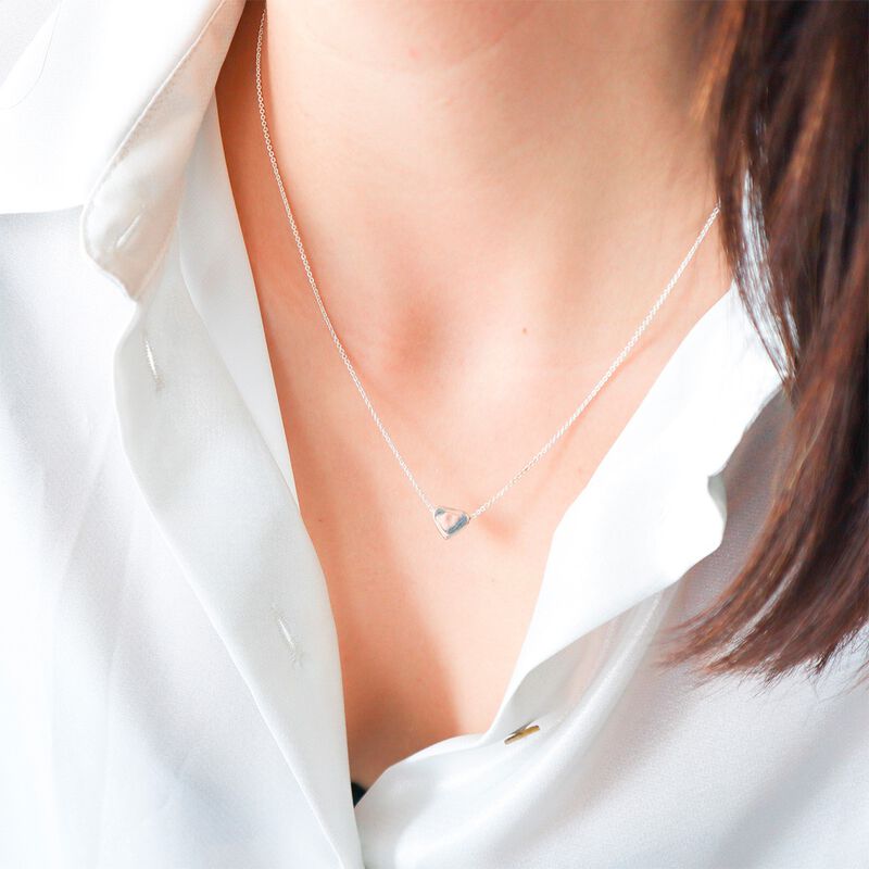 Collar Coraz&oacute;n Maite de Plata con Cadena image number null