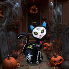 Inflables De Halloween Decoración De La Casa,  en Forma de Gatita Catrína 1.20 cm para Patio con Luces LED para Fiestas