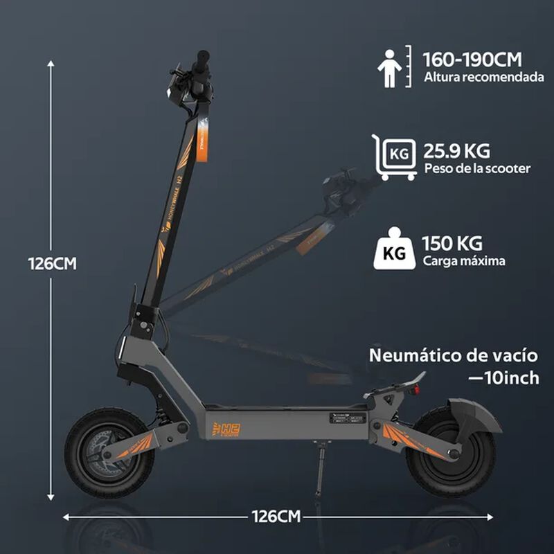 Scooter El&eacute;ctrico Honey Whale H2 Gris image number null