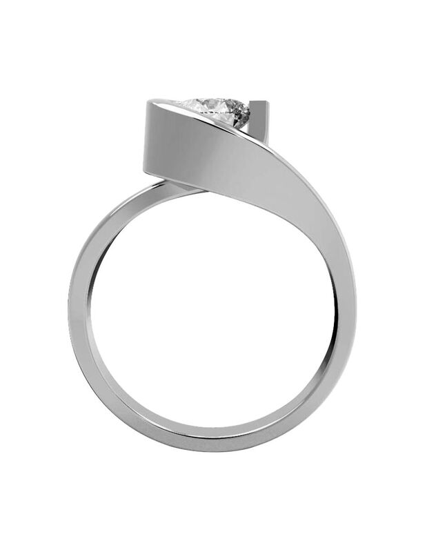 Anillo de Compromiso de 14K con Diamante de Lab... image number null