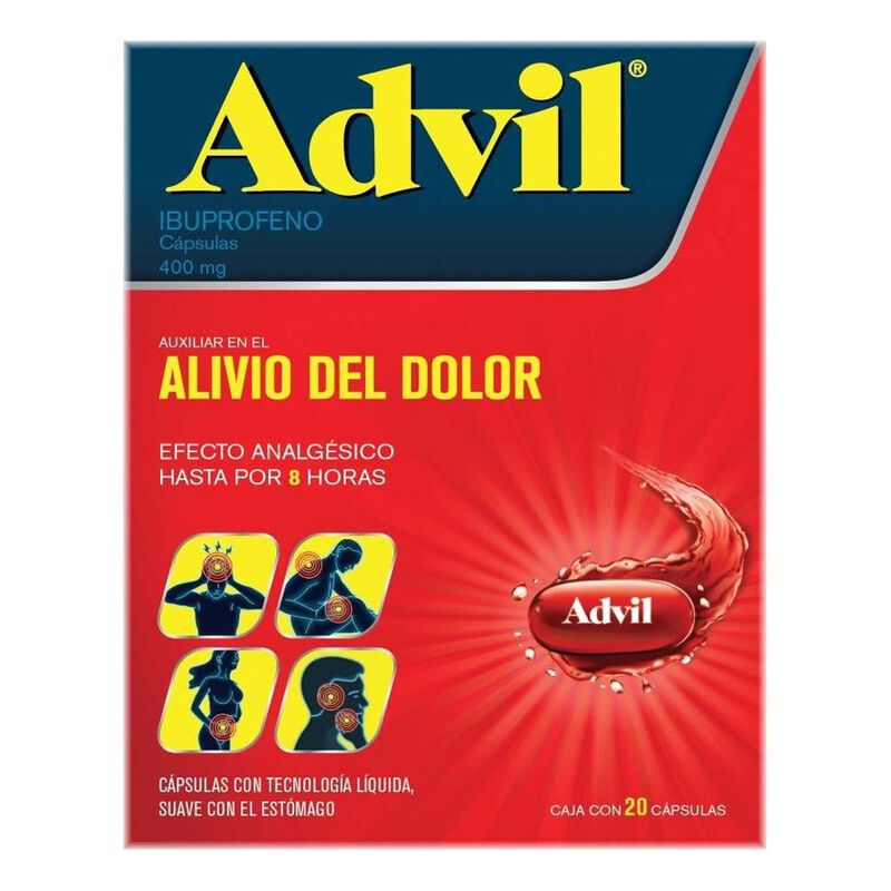 Advil AnaLG&eacute;sico 400 Mg 20 Caps image number null