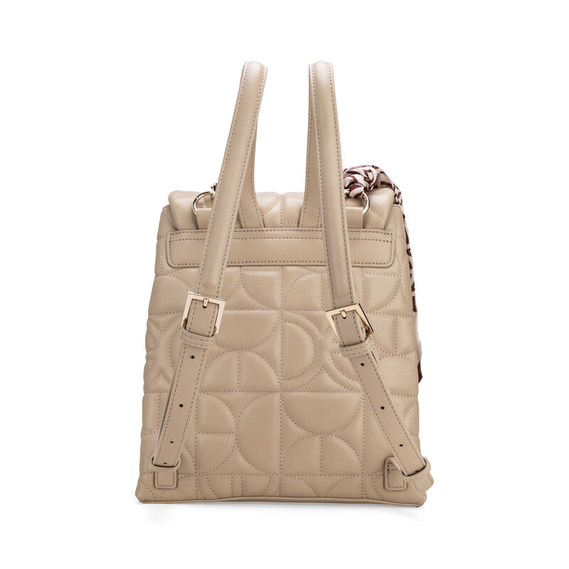 Mochila Mediana Con Mascada Color Beige image number null
