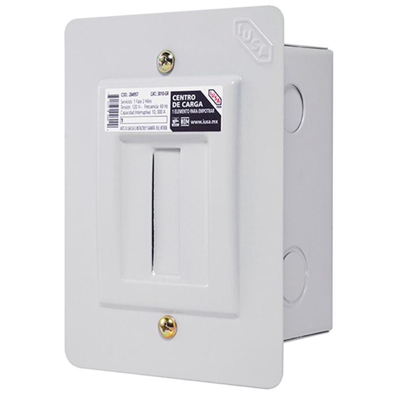 Centro de carga 1 polo empotrable gris claro image number null