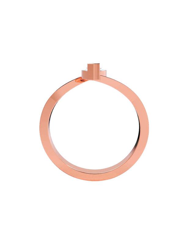 Anillo de Compromiso en Oro de 14K con Circonia... image number null