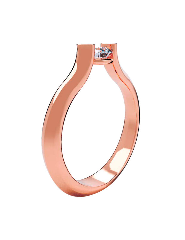 Anillo de Compromiso de 14K con Diamante de Lab... image number null