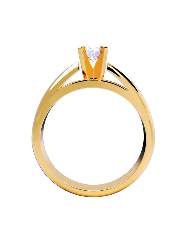 Anillo de Compromiso de 14K con Diamante de Lab... image number null