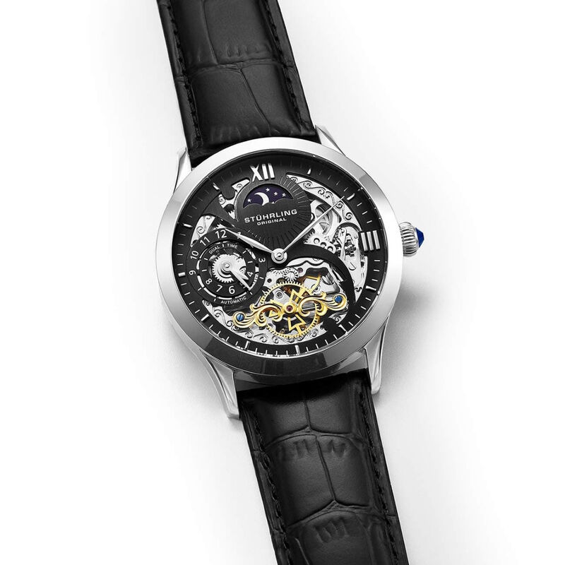 Reloj Stuhrling para hombre autom&aacute;tico skeleton... image number null
