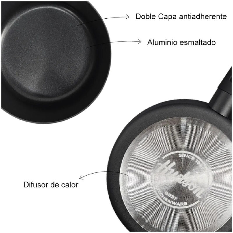 Olla Cacerola Cocina HUDSON 18 cm Aluminio Anti... image number null