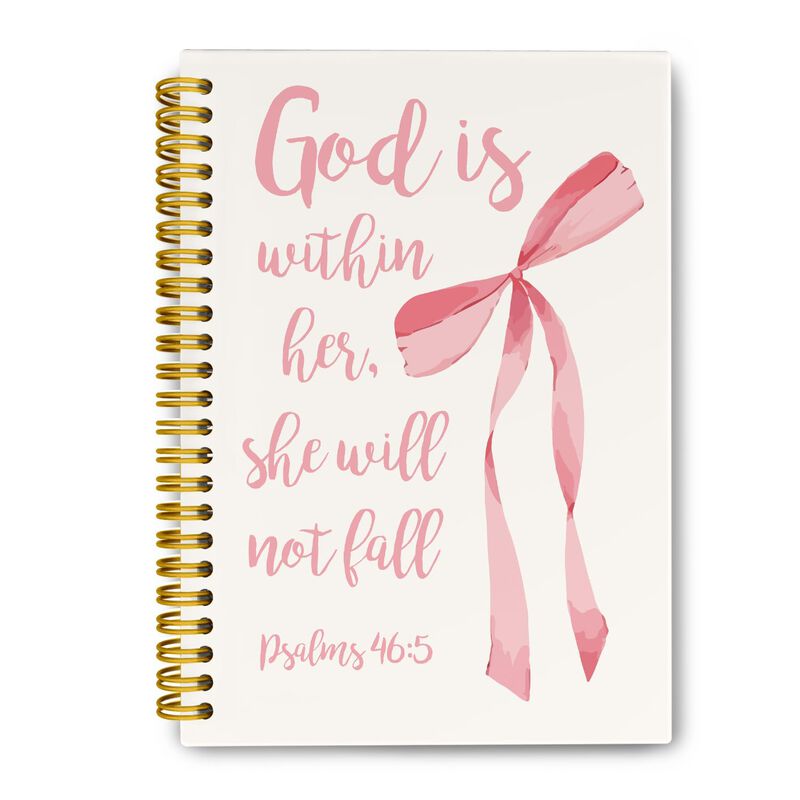 Cuaderno Jkmbn Coquette Con Lazo Rosa Y Cuadr&iacute;c... image number null