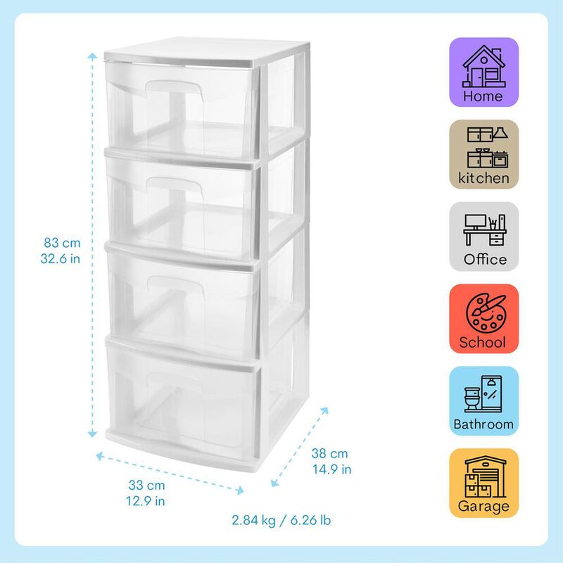 Organizador Gabinete Cajonera 4 Cajones Altos G... image number null