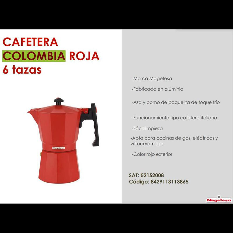 Cafetera Tetera Italiana Magefesa Colombia colo... image number null