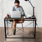 Escritorio Plegable Minimalista de Acero Inoxidable Casa Litus