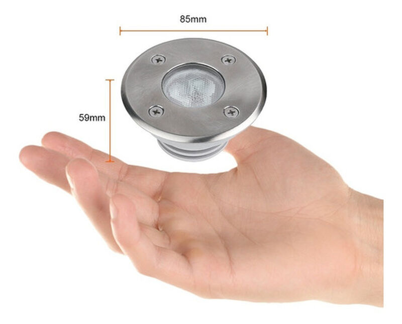 Lampara Empotrado Led Exterior Satinado 3w Luz ... image number null