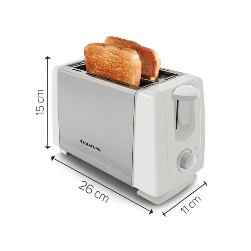 Tostador Tauros Leonis White 2 Panes 580 Watts ... image number null