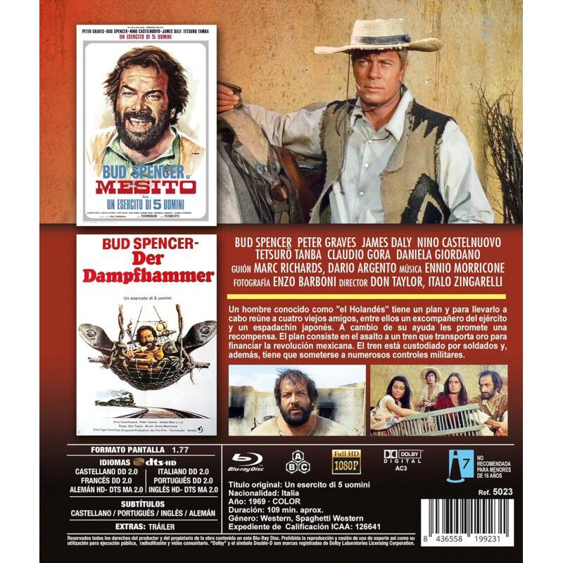 Un Ej&eacute;rcito De Cinco Hombres [blu-ray] (1969) image number null