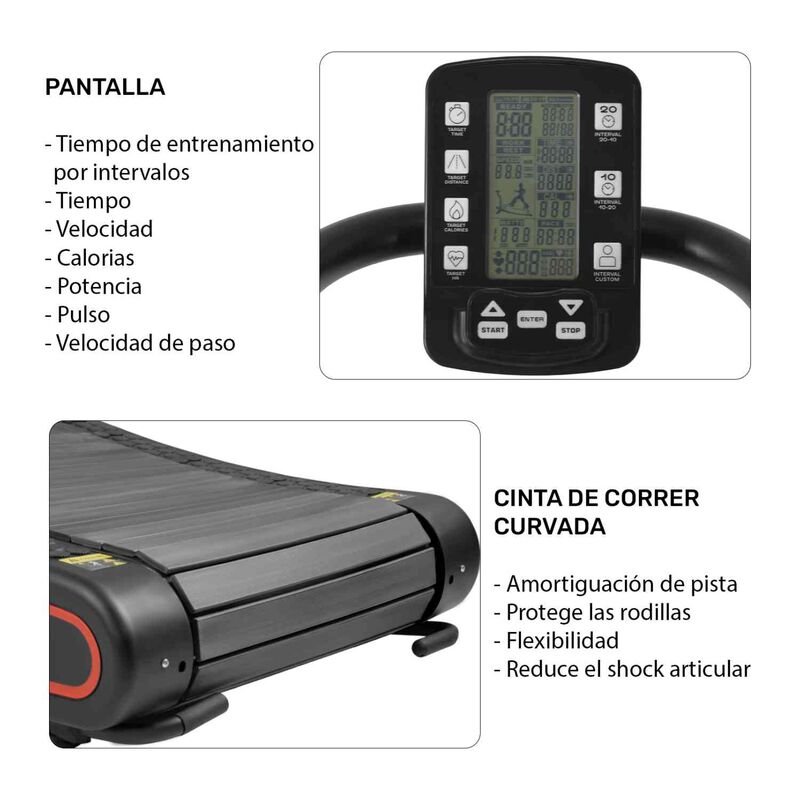 Caminadora Curva Mec&aacute;nica Alto Rendimiento 8 Re... image number null