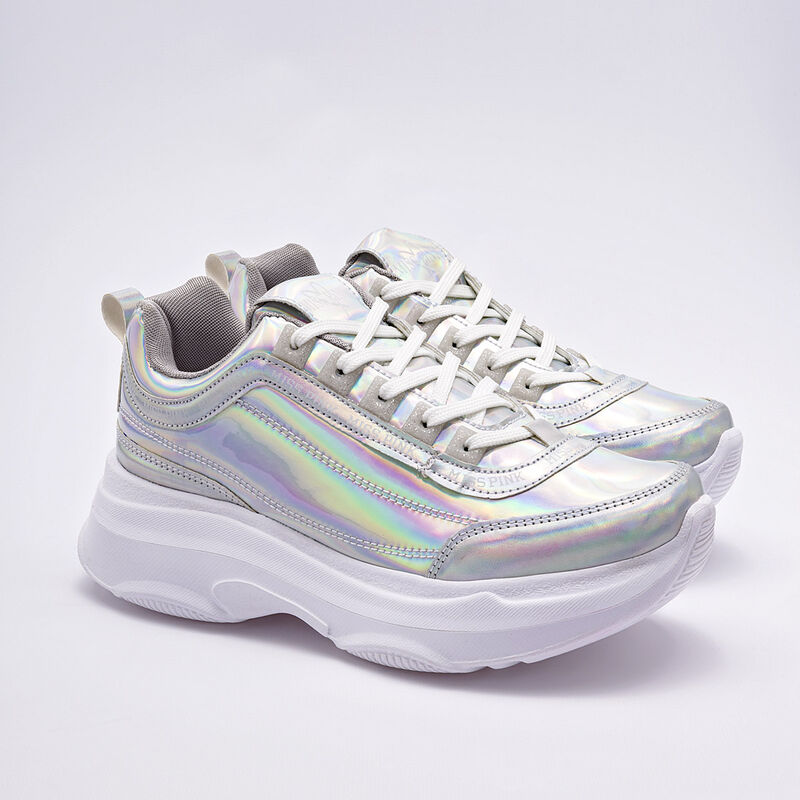 Miss Pink Tenis urbano para mujer plata image number null